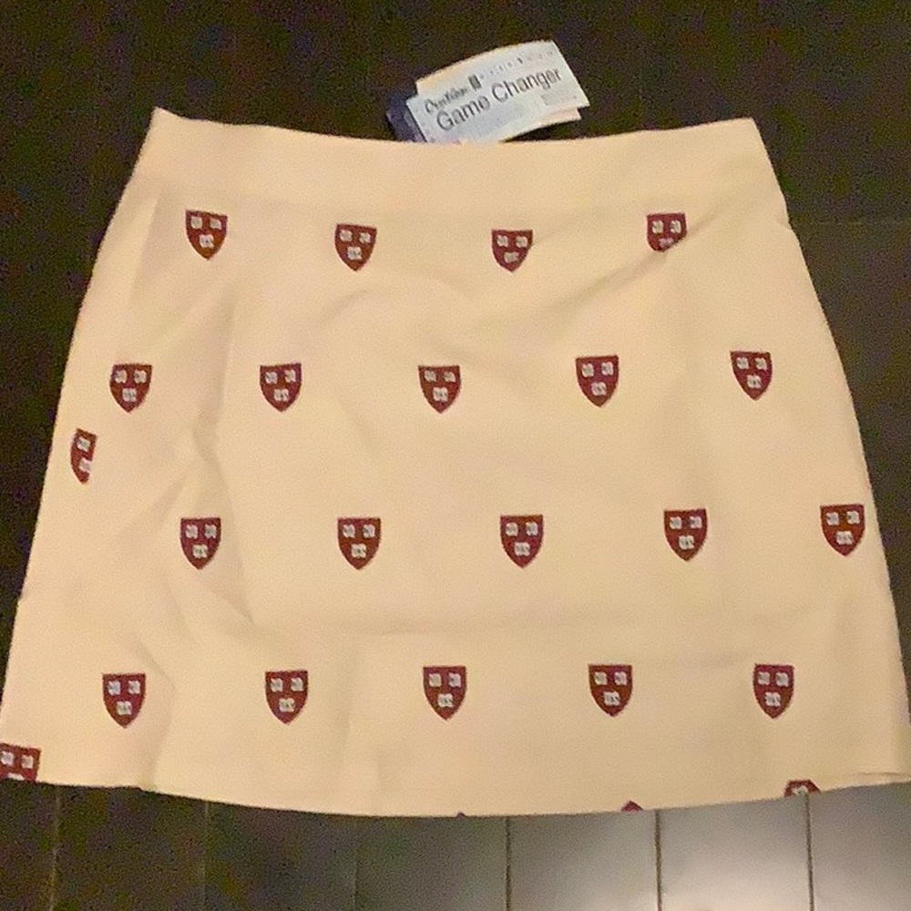 Harvard University Veritas Seal Shield Crest Truth ~ Tennis Skirt Size 14 New 🩷